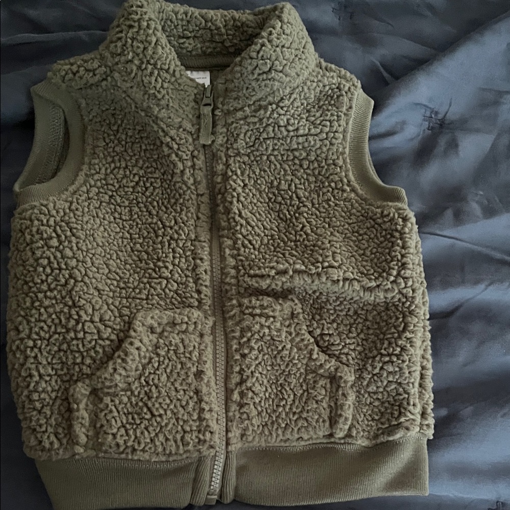 Carter's Olive Green Sherpa Vest